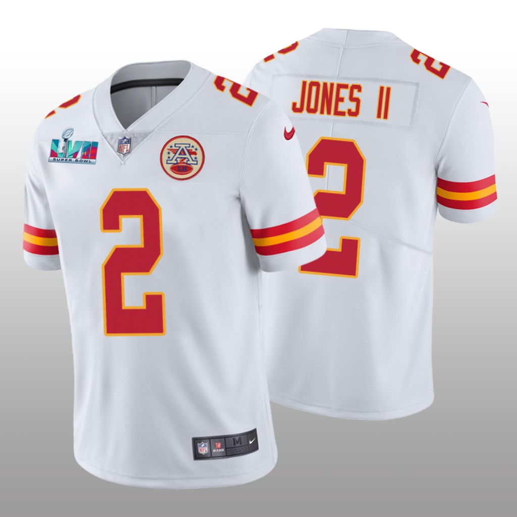 Kansas City Chiefs Ronald Jones II White Vapor Limited Jersey Super Bowl LVII - Men's