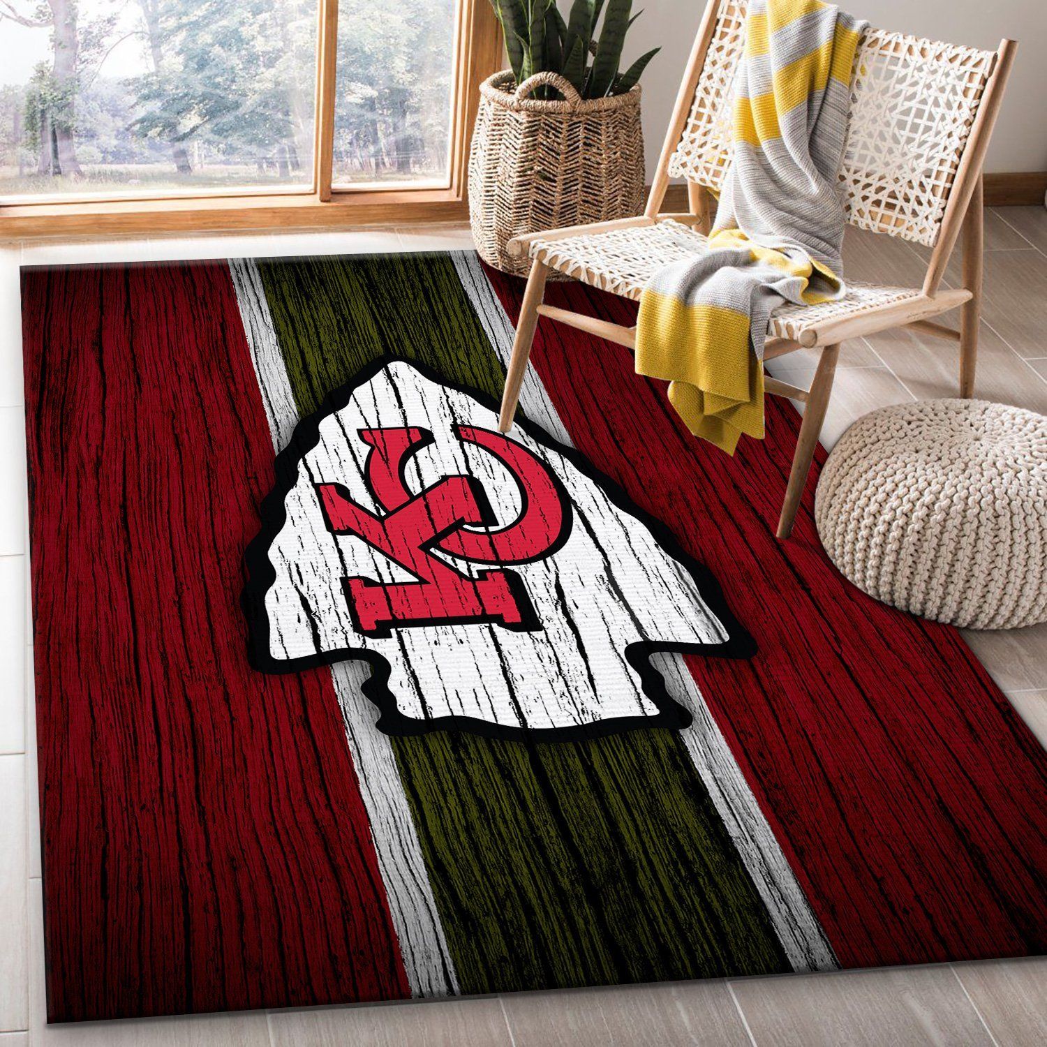 Kansas City Chiefs Sport Rectangle Rug – Custom Size And Printing
