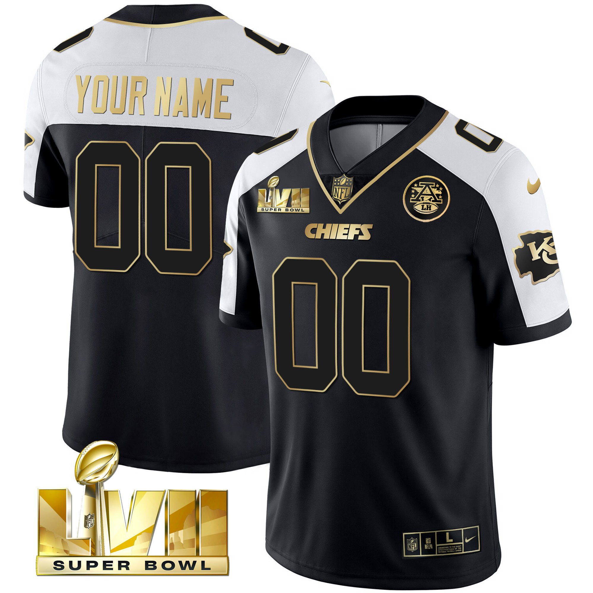 Kansas City Chiefs Super Bowl Custom Name & Number Alternate Jersey - All Stitched 