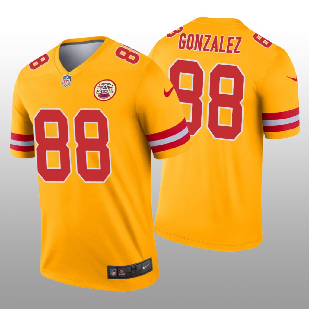 Kansas City Chiefs Tony Gonzalez Gold Jersey Inverted Legend - Men's