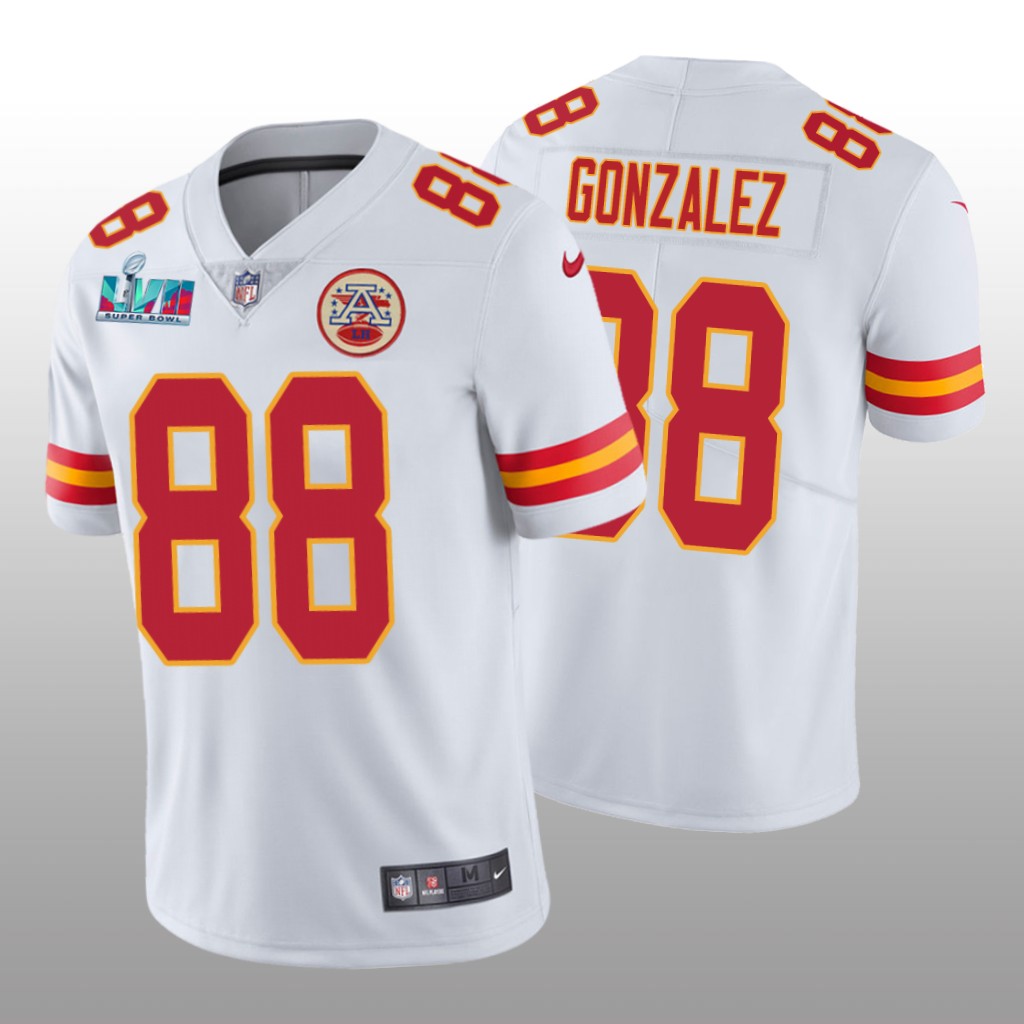 Kansas City Chiefs Tony Gonzalez White Vapor Limited Jersey Super Bowl LVII - Men's