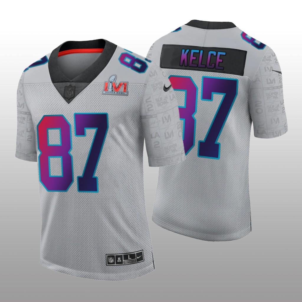 Kansas City Chiefs Travis Kelce Gray Limited Super Bowl LVI - Men's