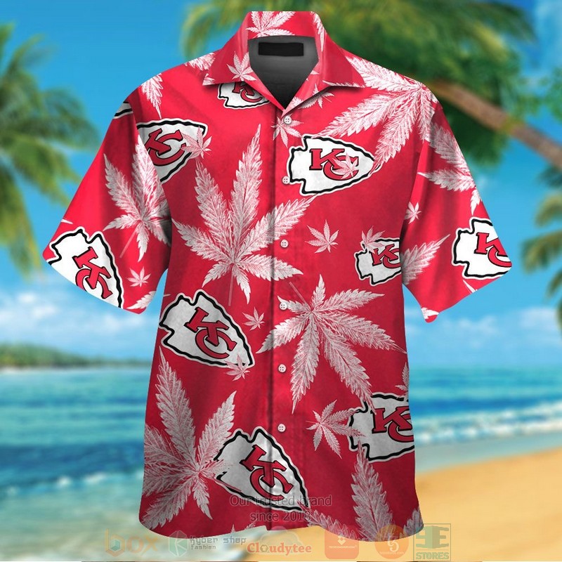 Kansas City Chiefs weed red Hawaiian Shirt