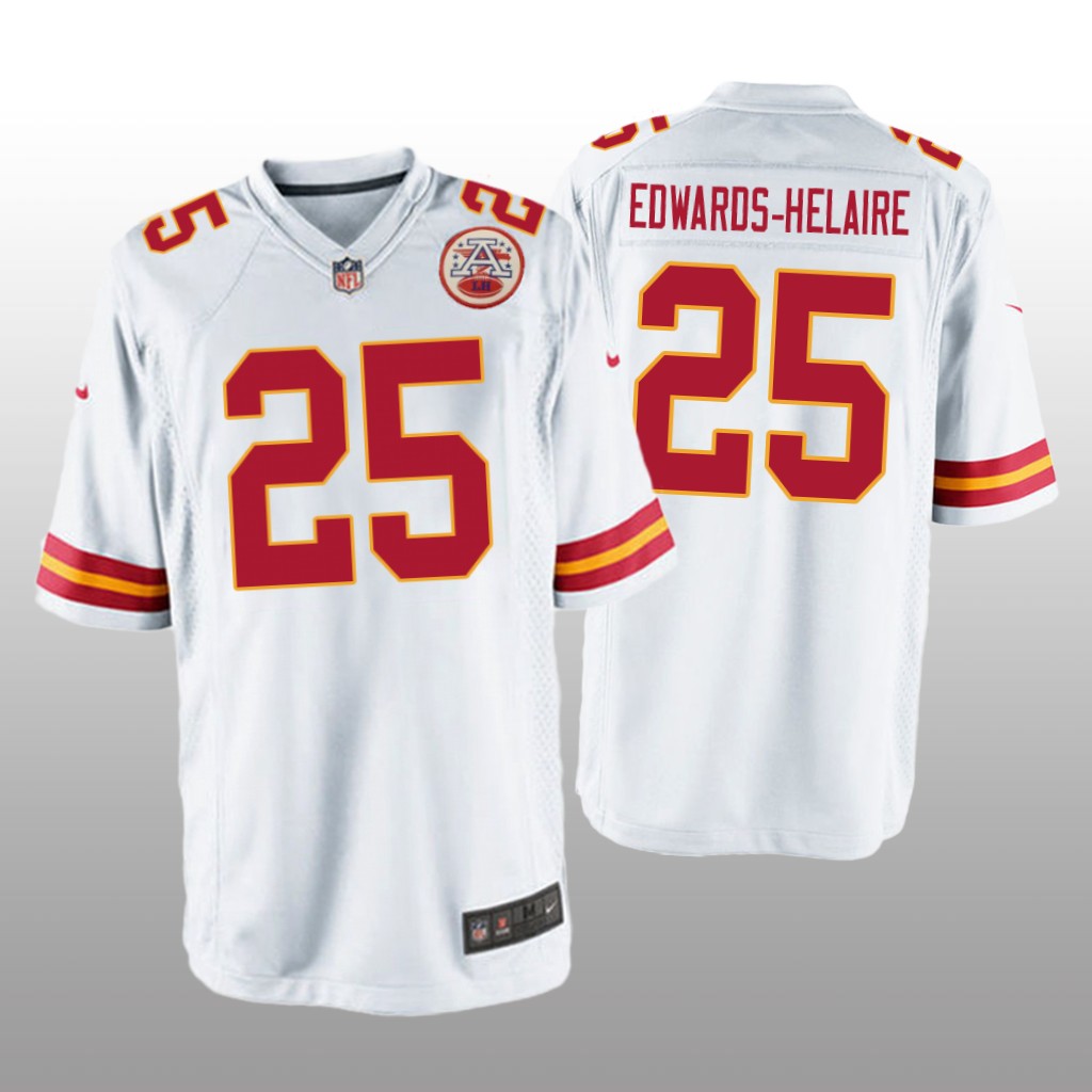 Kansas City Chiefs White 2020 NFL Draft Clyde Edwards-Helaire Game Jersey