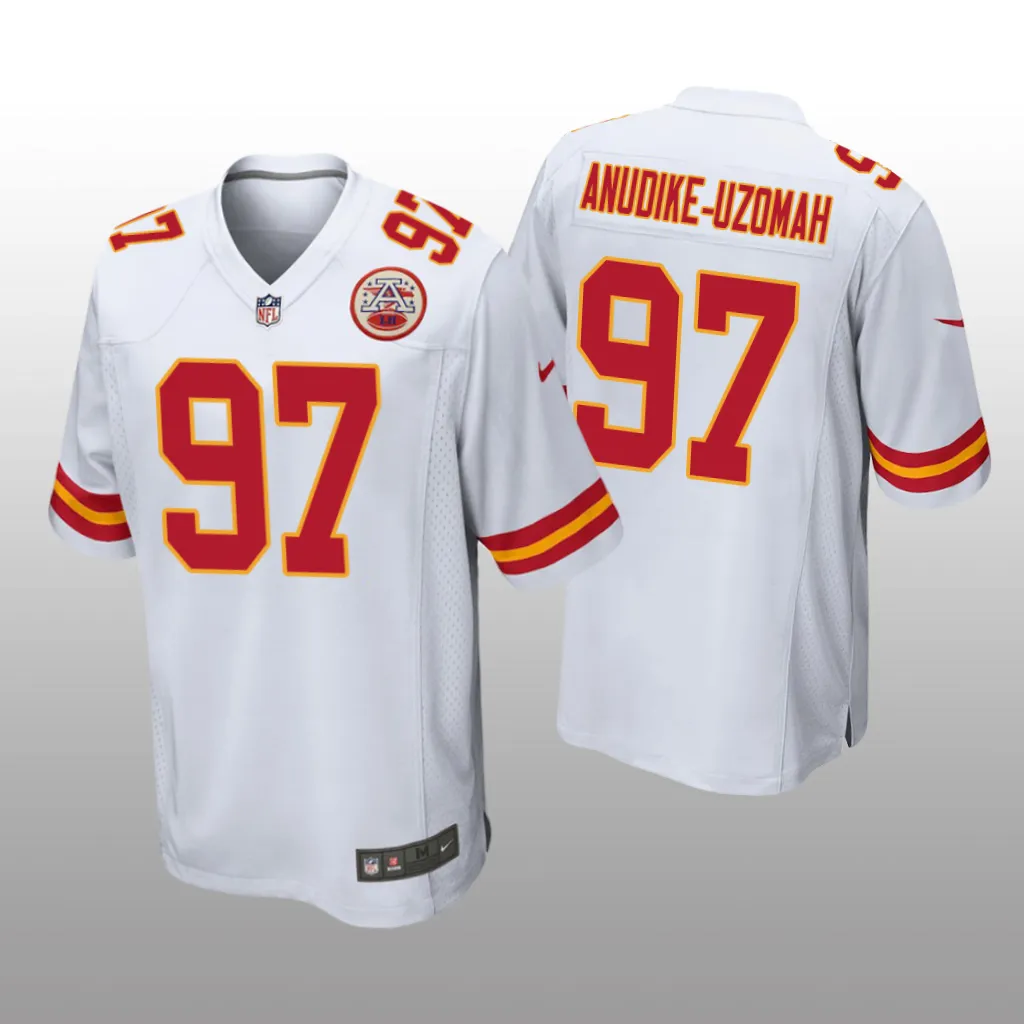 Kansas City Chiefs White 2023 NFL Draft Felix Anudike-Uzomah Game Jersey