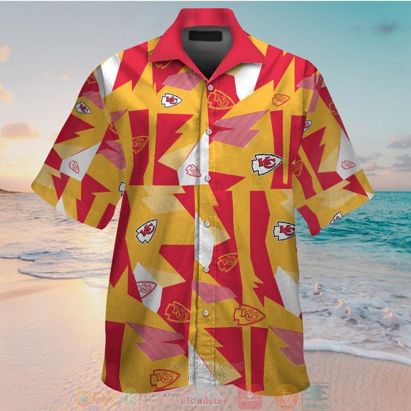 Kansas City Chiefs yellow red Hawaiian Shirt