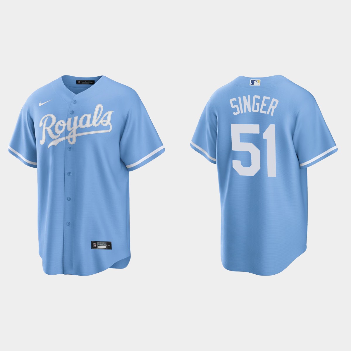 Kansas City Royals Brady Singer Alternate Jersey - Blue