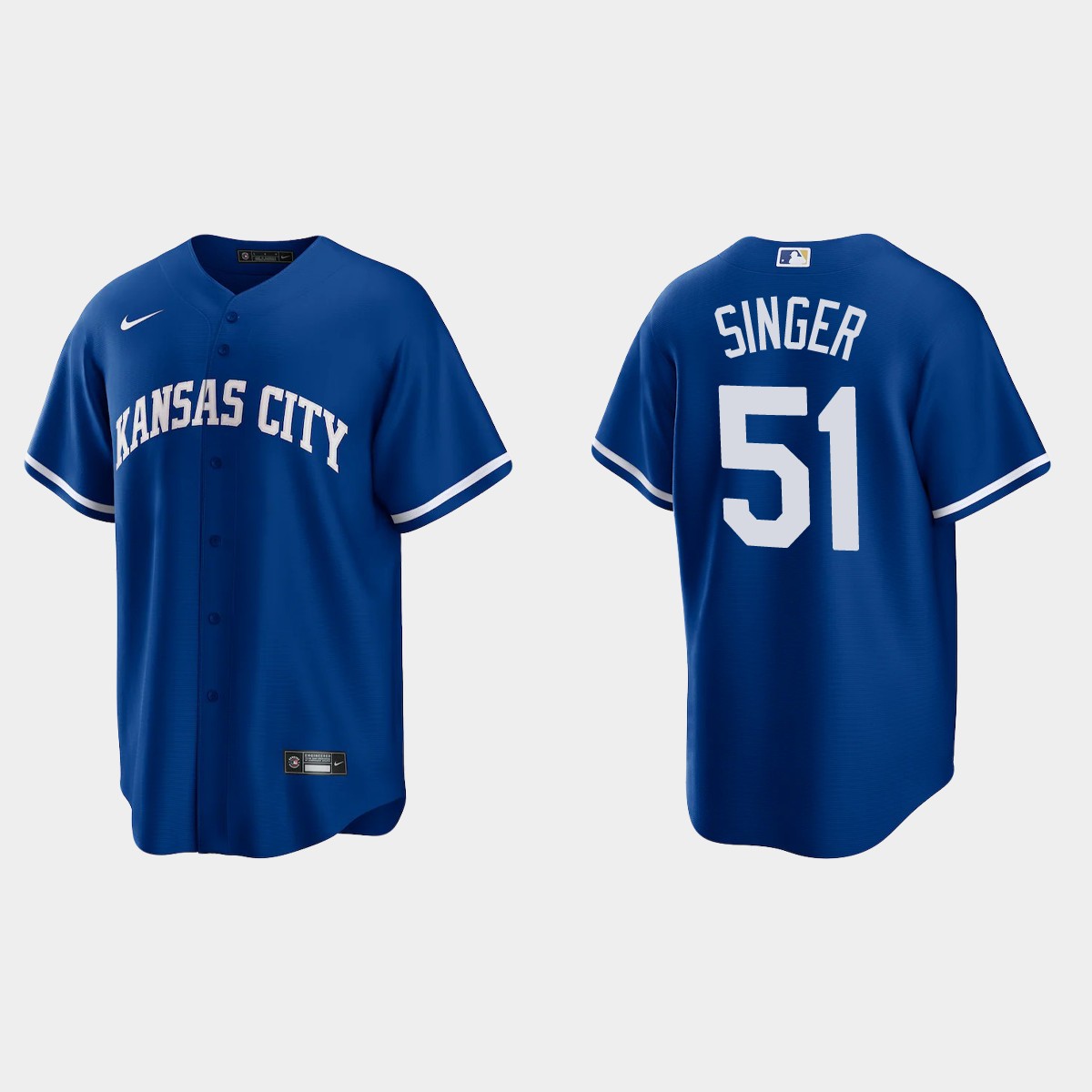 Kansas City Royals Brady Singer Alternate Jersey - Royal