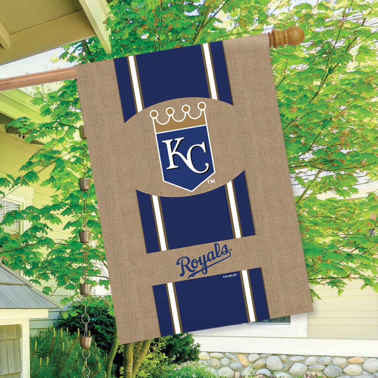 Kansas City Royals Burlaps MLB Garden Flag, House Flag