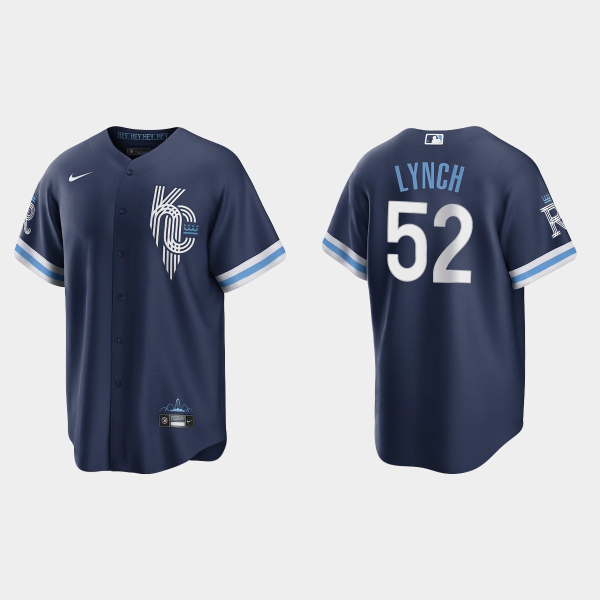 Kansas City Royals Daniel Lynch 2022 City Connect Jersey - Navy