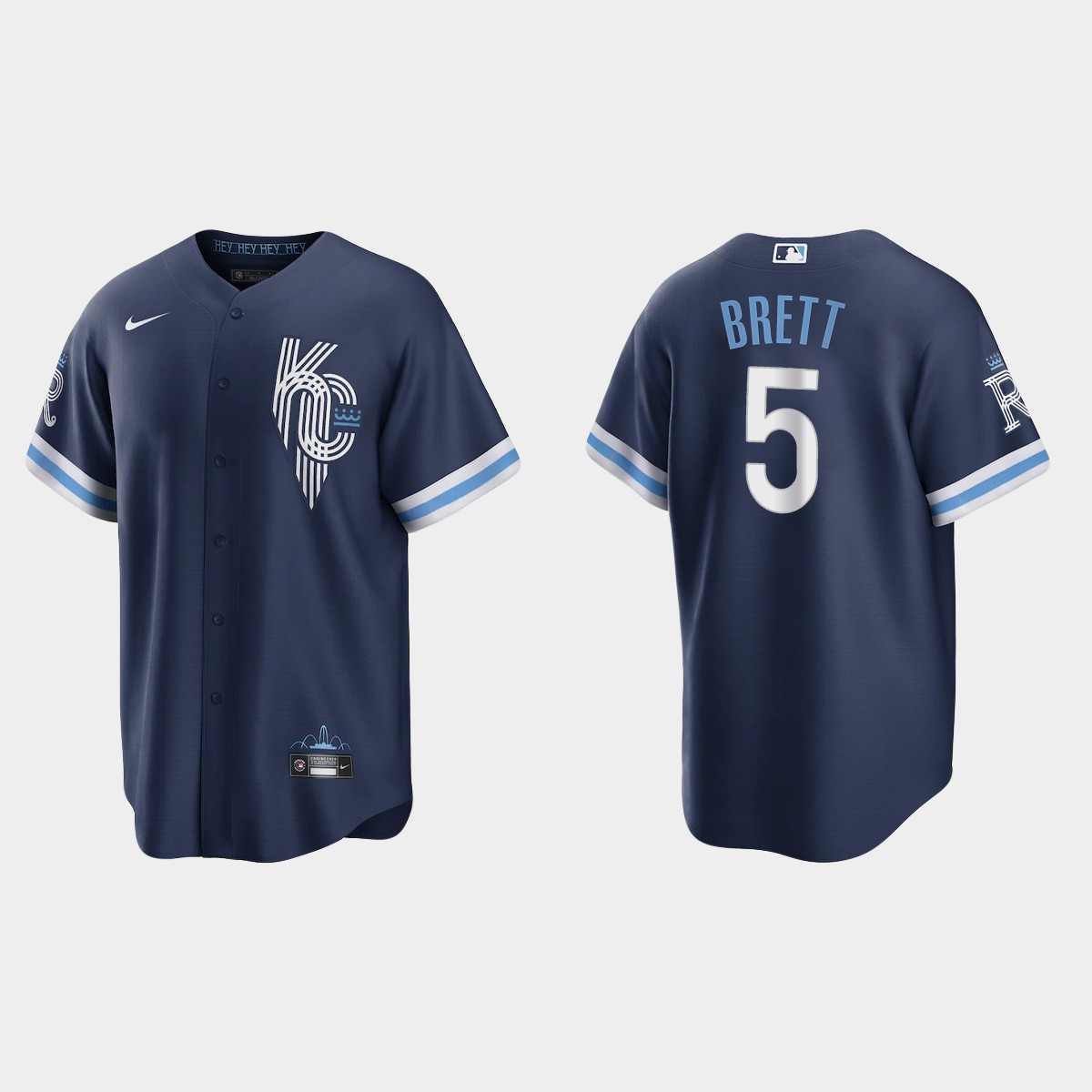 Kansas City Royals George Brett 2022 City Connect Jersey - Navy