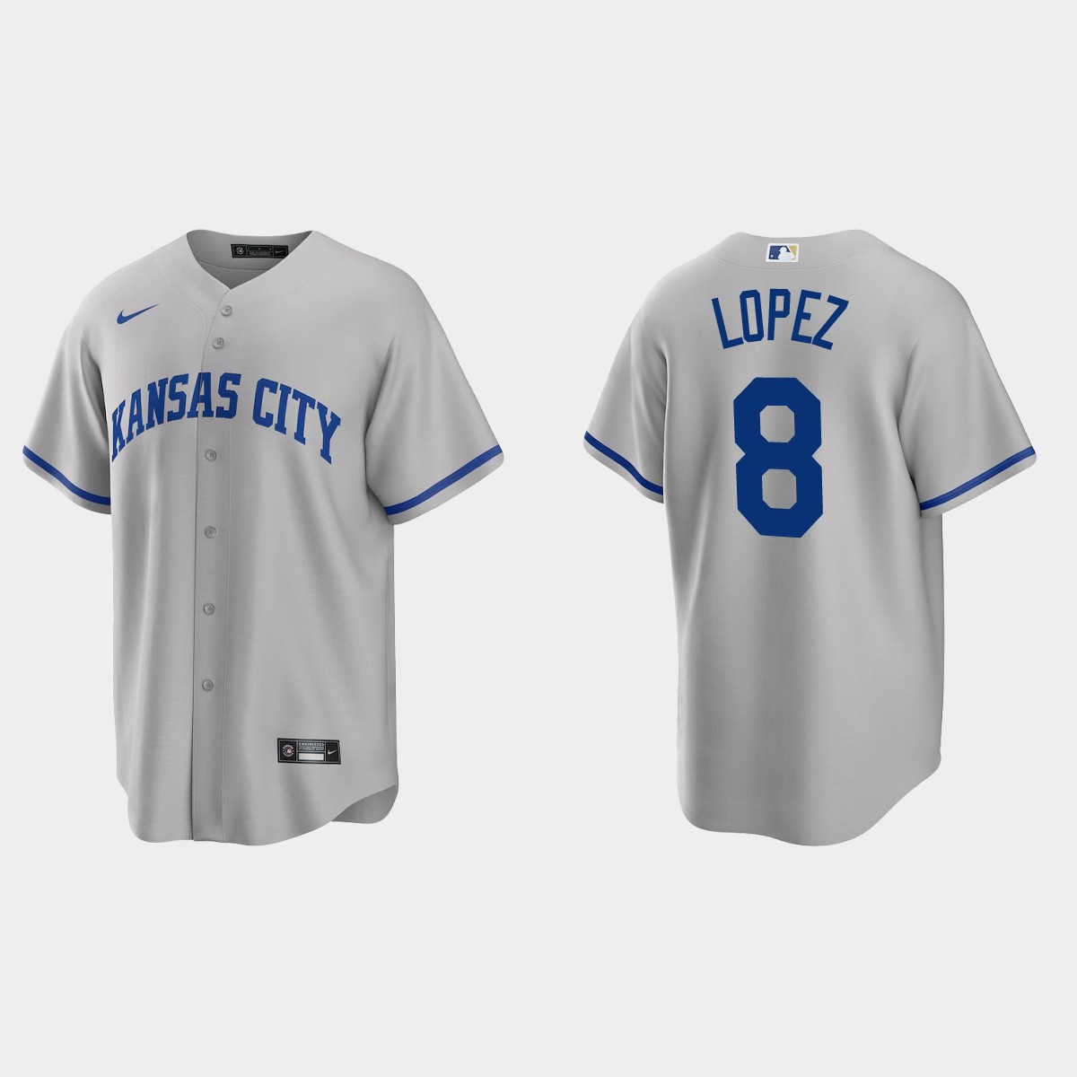 Kansas City Royals Nicky Lopez Road Jersey - Gray