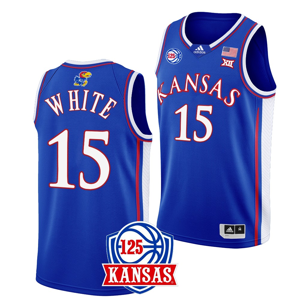Kansas Jayhawks 125th Anniversary Jo Jo White #15 Blue Away Jersey