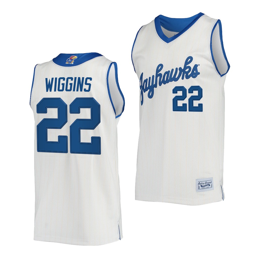 Kansas Jayhawks Andrew Wiggins Commemorative Classic Cream College Jersey