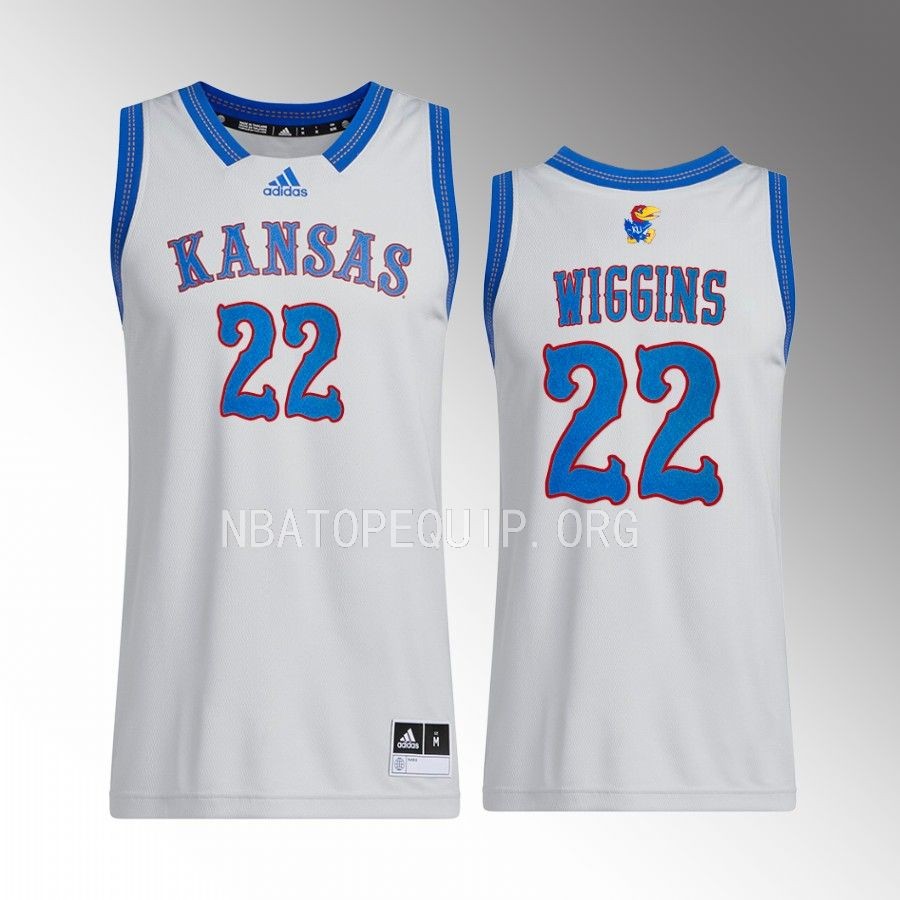Kansas Jayhawks Andrew Wiggins Jersey Swingman Grey NBA Alumni Uniform