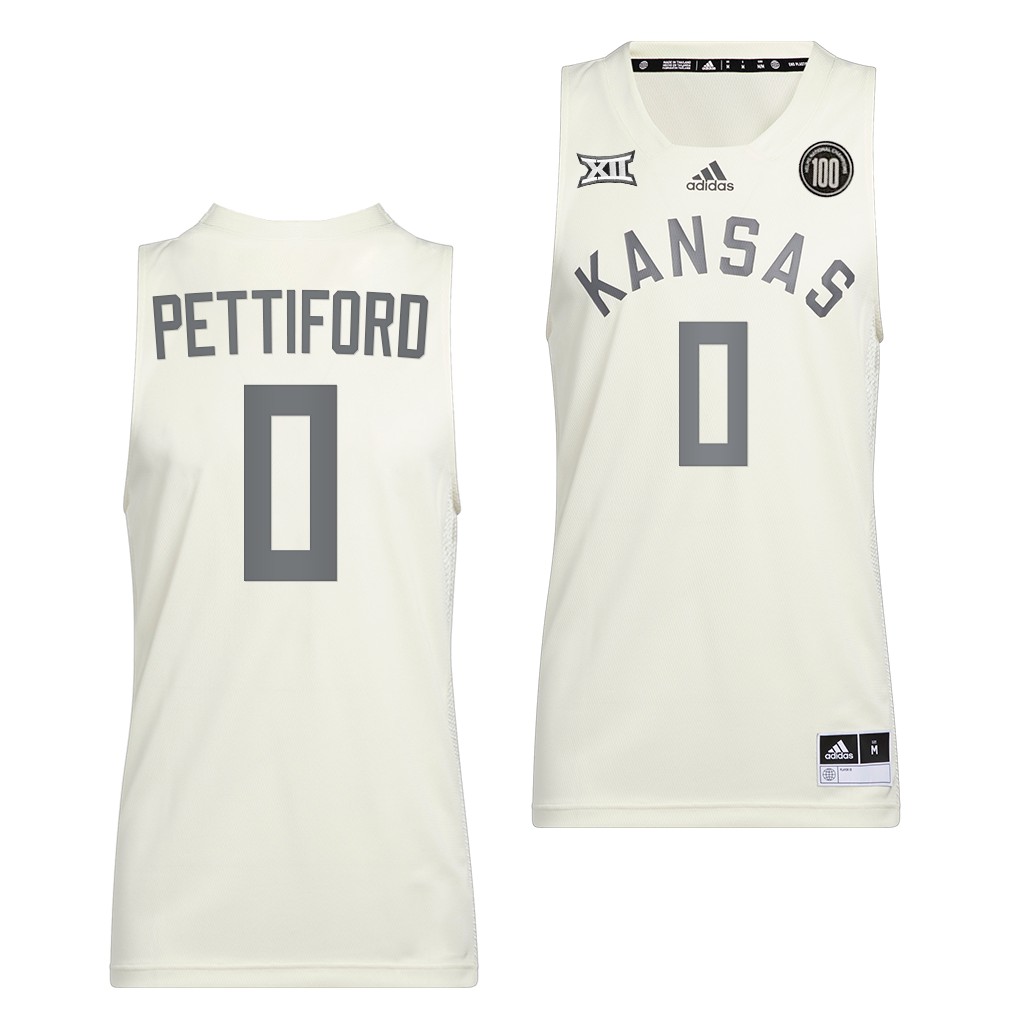 Kansas Jayhawks Bobby Pettiford #0 White Reverse Retro uniform 2022 College Jersey