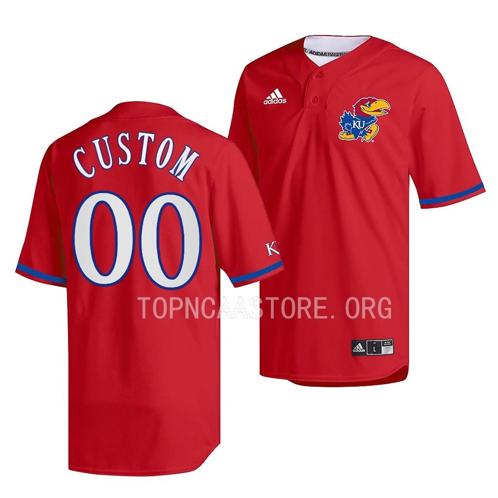 Kansas Jayhawks College Custom #00 Red Jersey