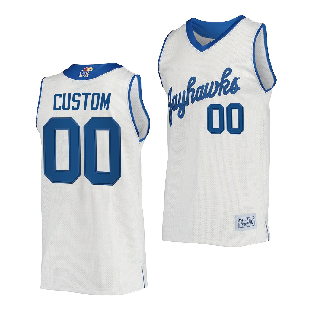 Kansas Jayhawks Custom Commemorative Classic Cream College Jersey