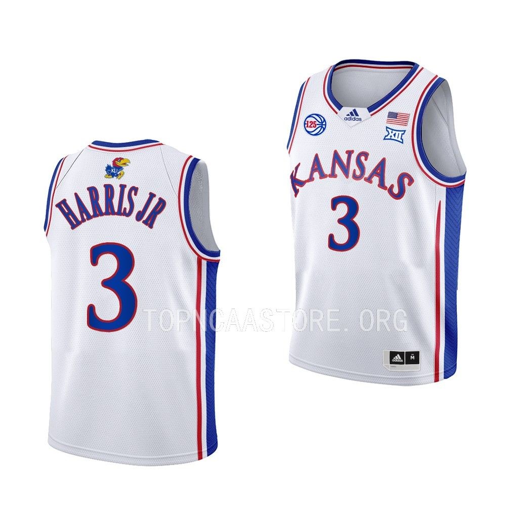 Kansas Jayhawks Dajuan Harris Jr. College Jersey Youth White