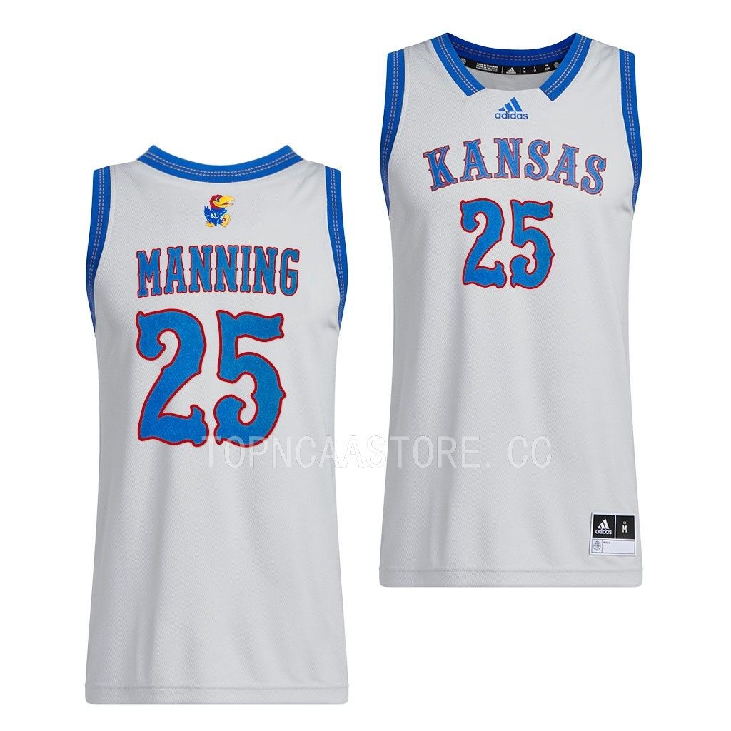 Kansas Jayhawks Danny Manning Swingman Alumni uniform Grey #25 Jersey
