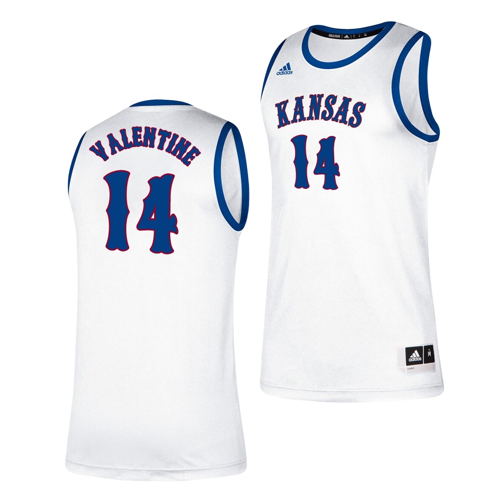 Kansas Jayhawks Darnell Valentine White Classic Men's College Jersey