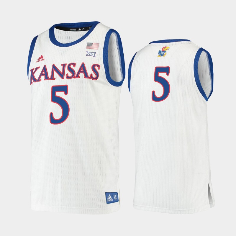 Kansas Jayhawks Elijah Elliott White College Jersey
