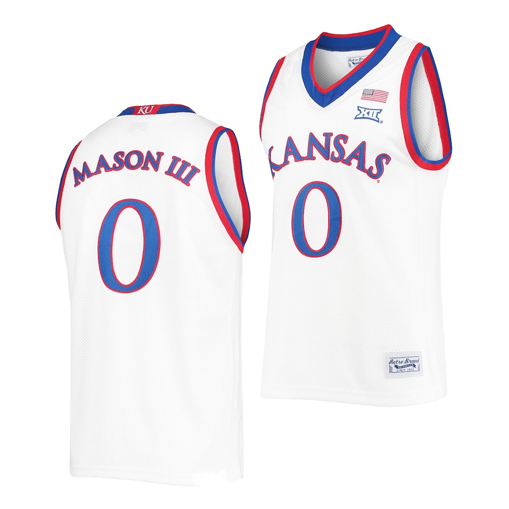 Kansas Jayhawks Frank Mason III White Commemorative Classic Jersey