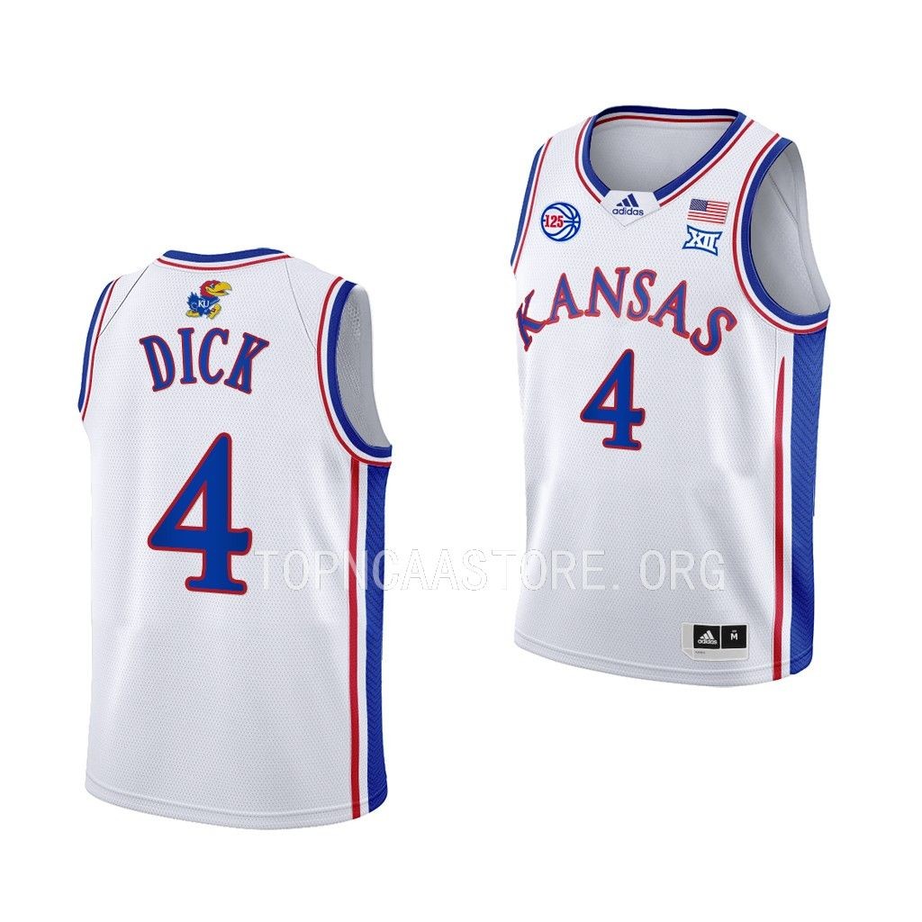 Kansas Jayhawks Gradey Dick College Jersey Youth White
