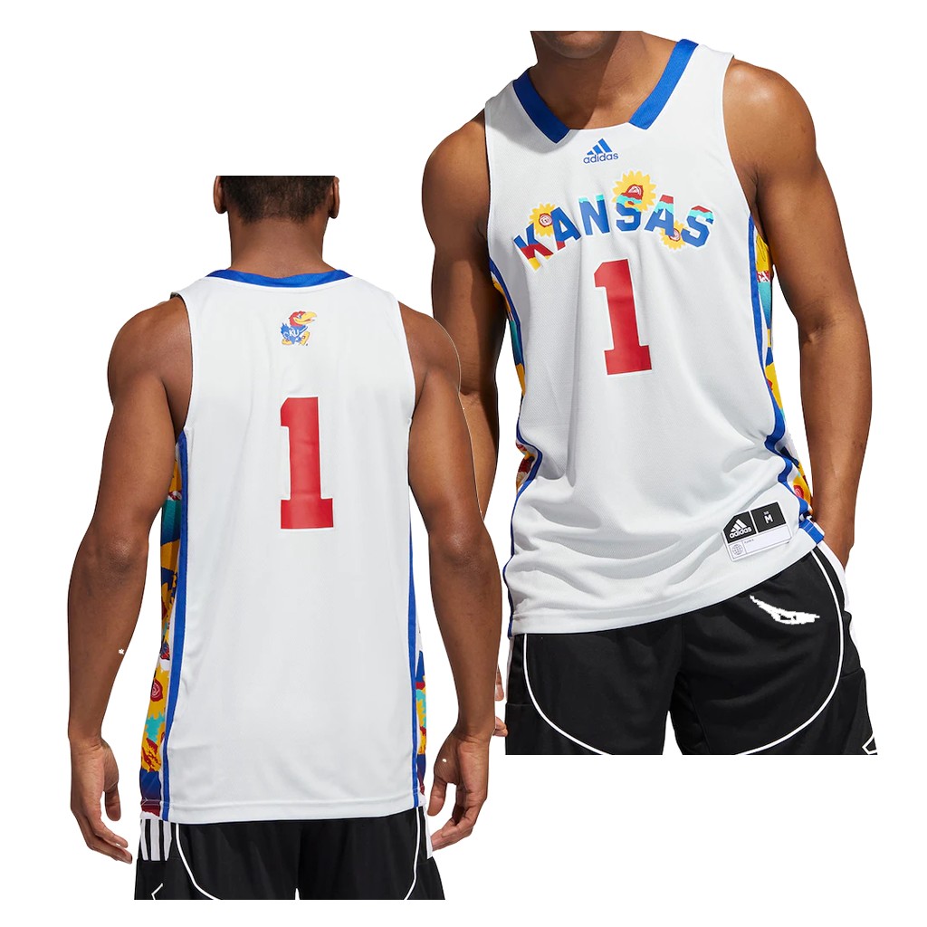 Kansas Jayhawks Honoring Black Excellence 2022 uniform White #1 Jersey