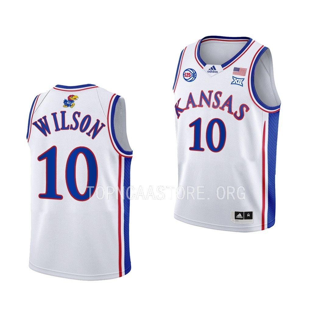 Kansas Jayhawks Jalen Wilson College Jersey Youth White