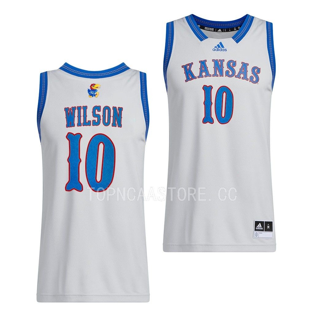 Kansas Jayhawks Jalen Wilson Swingman uniform Grey #10 Jersey 2022-23