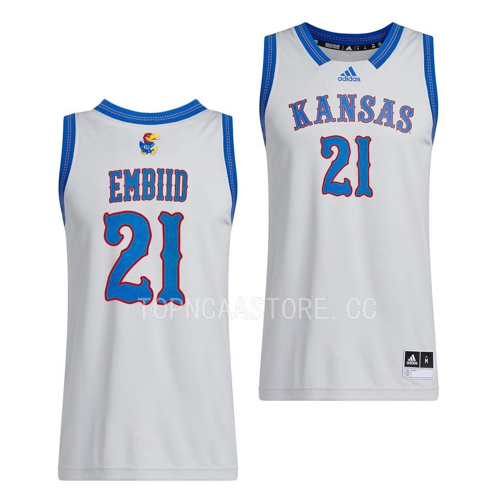 Kansas Jayhawks Joel Embiid Swingman NBA Alumni uniform Grey #21 Jersey