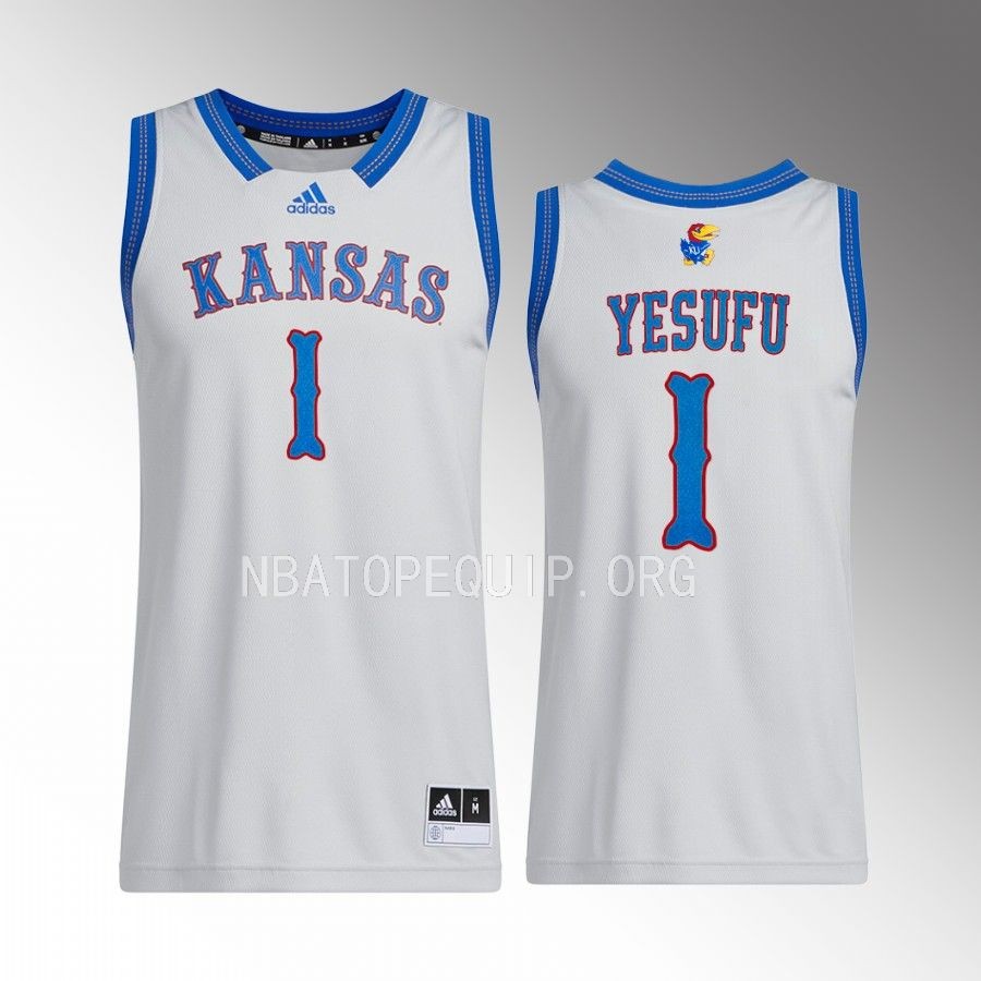 Kansas Jayhawks Joseph Yesufu Jersey 2022-23 Swingman Grey Uniform