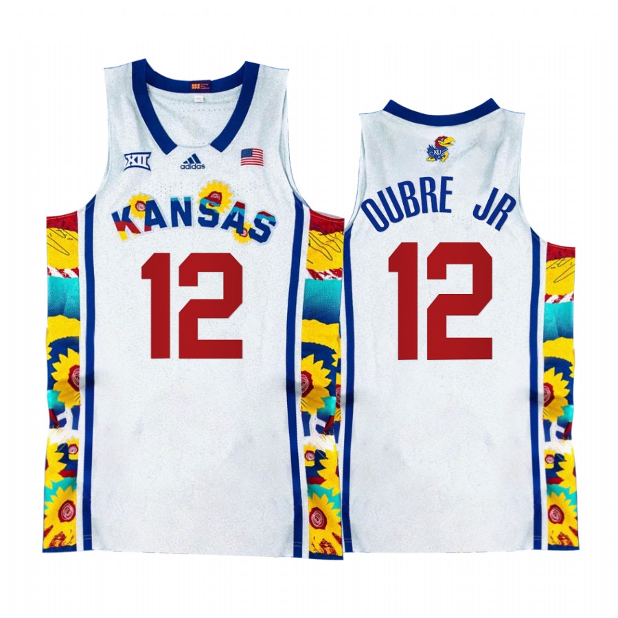 Kansas Jayhawks Kelly Oubre Jr. Jersey Sunflower Showdown White Uniform