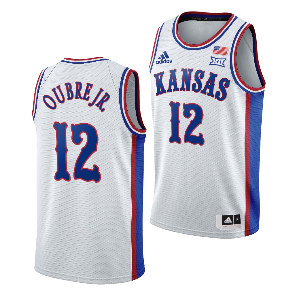 Kansas Jayhawks Kelly Oubre Jr. White 1990s Throwback Men's Suns Jersey