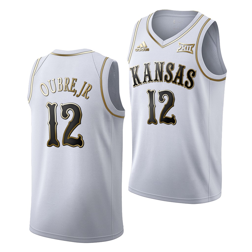 Kansas Jayhawks Kelly Oubre Jr. White Golden Limited Suns Jersey NCAA