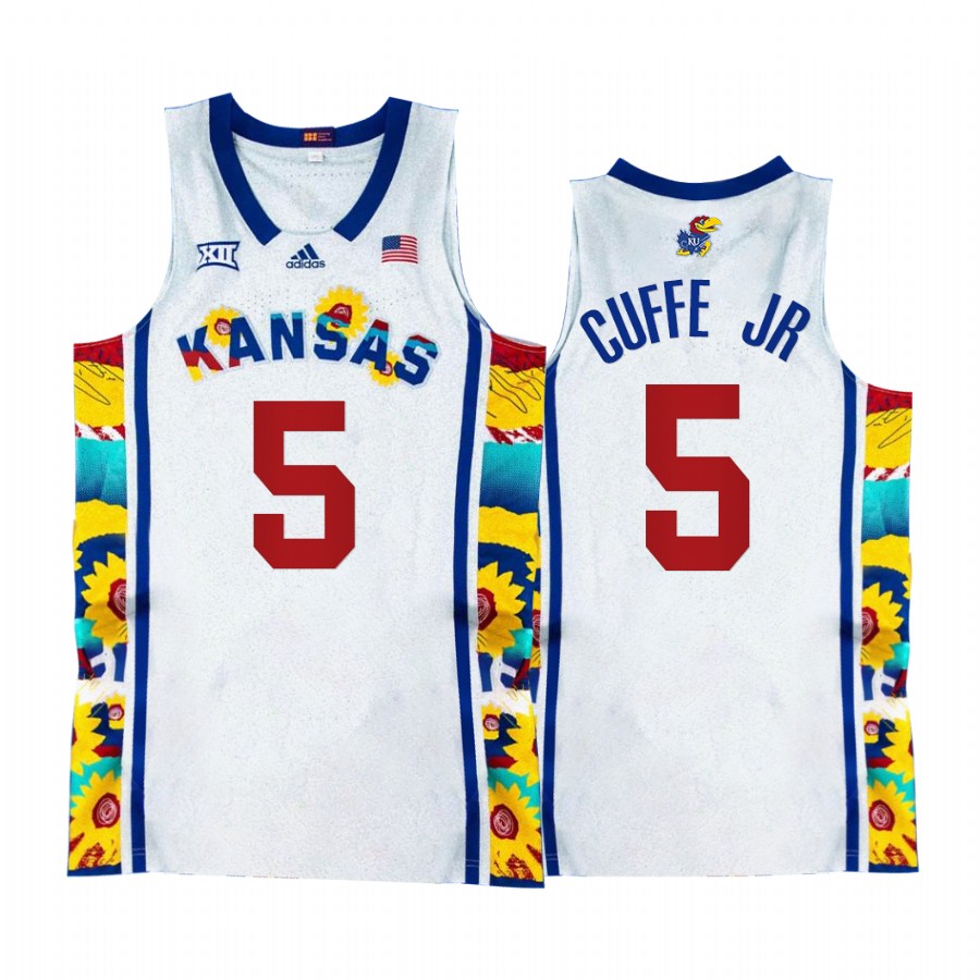 Kansas Jayhawks Kyle Cuffe Jr. Jersey 2022 Sunflower Showdown White Uniform