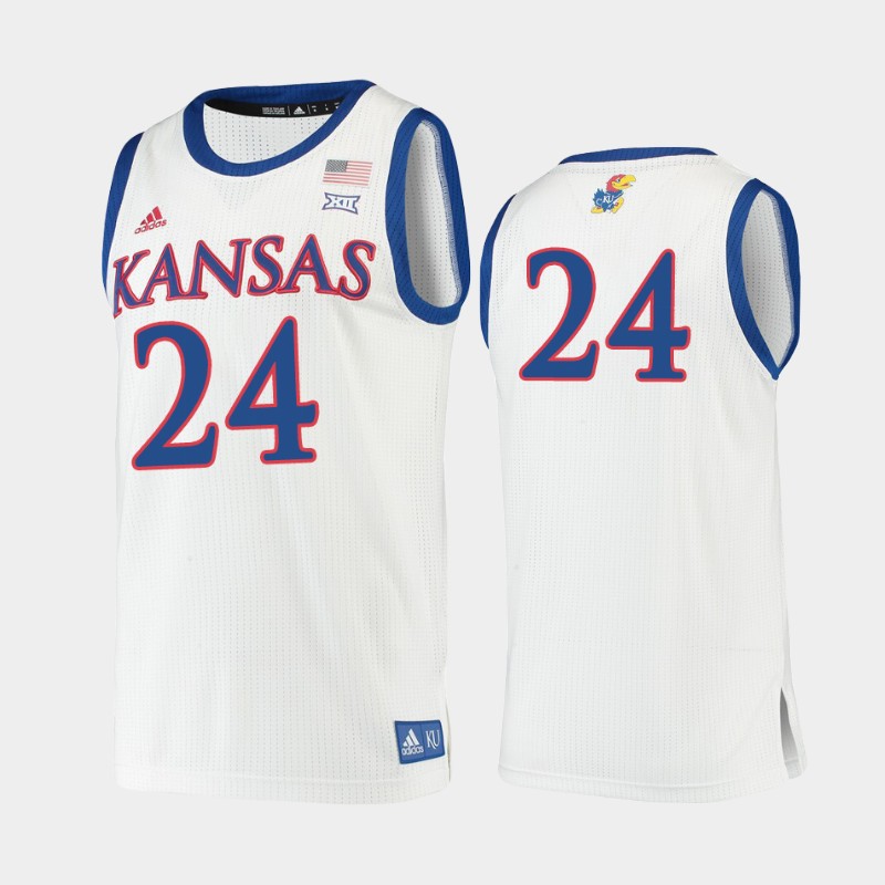 Kansas Jayhawks Lagerald Vick White College Jersey