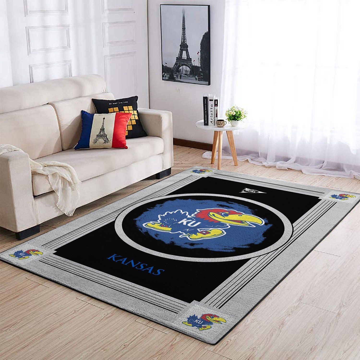 Kansas Jayhawks Living Room Area Rectangle Rug