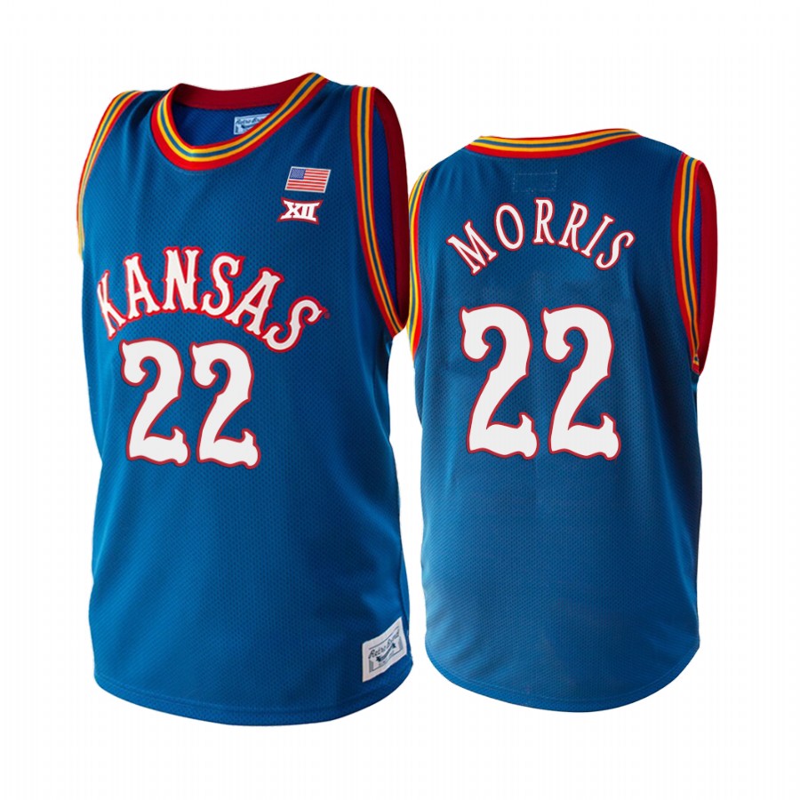 Kansas Jayhawks Marcus Morris Royal College Clippers Jersey NCAA