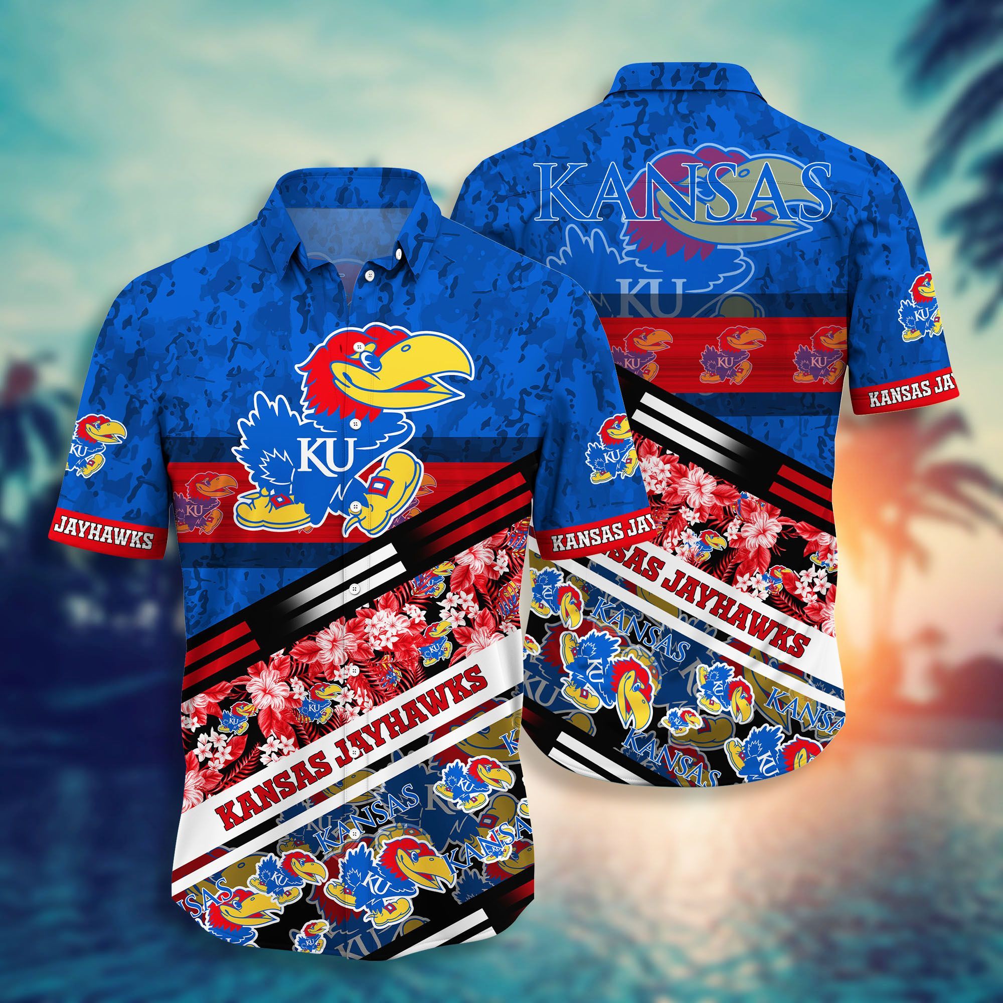 Kansas Jayhawks NCAA -Hawaii Shirt Style Hot Trending Summer-Hawaiian