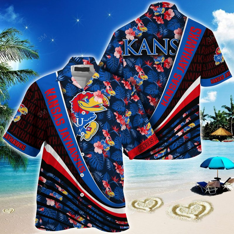 Kansas Jayhawks NCAA Summer – Hawaii Shirt For This Season – Gift For Sport Lovers With Tropical Flower Pattern
