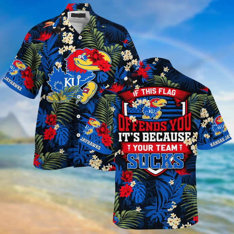 Kansas Jayhawks NCAA Summer – Hawaii Shirt For This Season – Gift For Sport Lovers With Tropical Patterns
