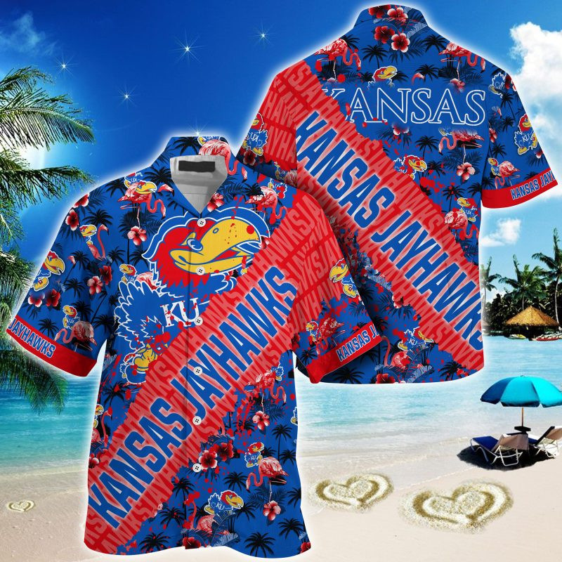 Kansas Jayhawks NCAA Trending Summer – Hawaii Shirt For This Season – Gift For Sport Lovers With Tropical Patterns