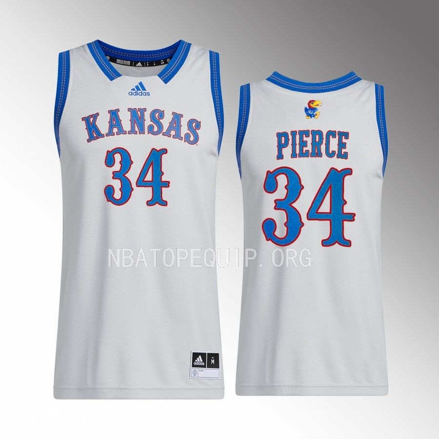 Kansas Jayhawks Paul Pierce Jersey Swingman Grey Alumni Uniform
