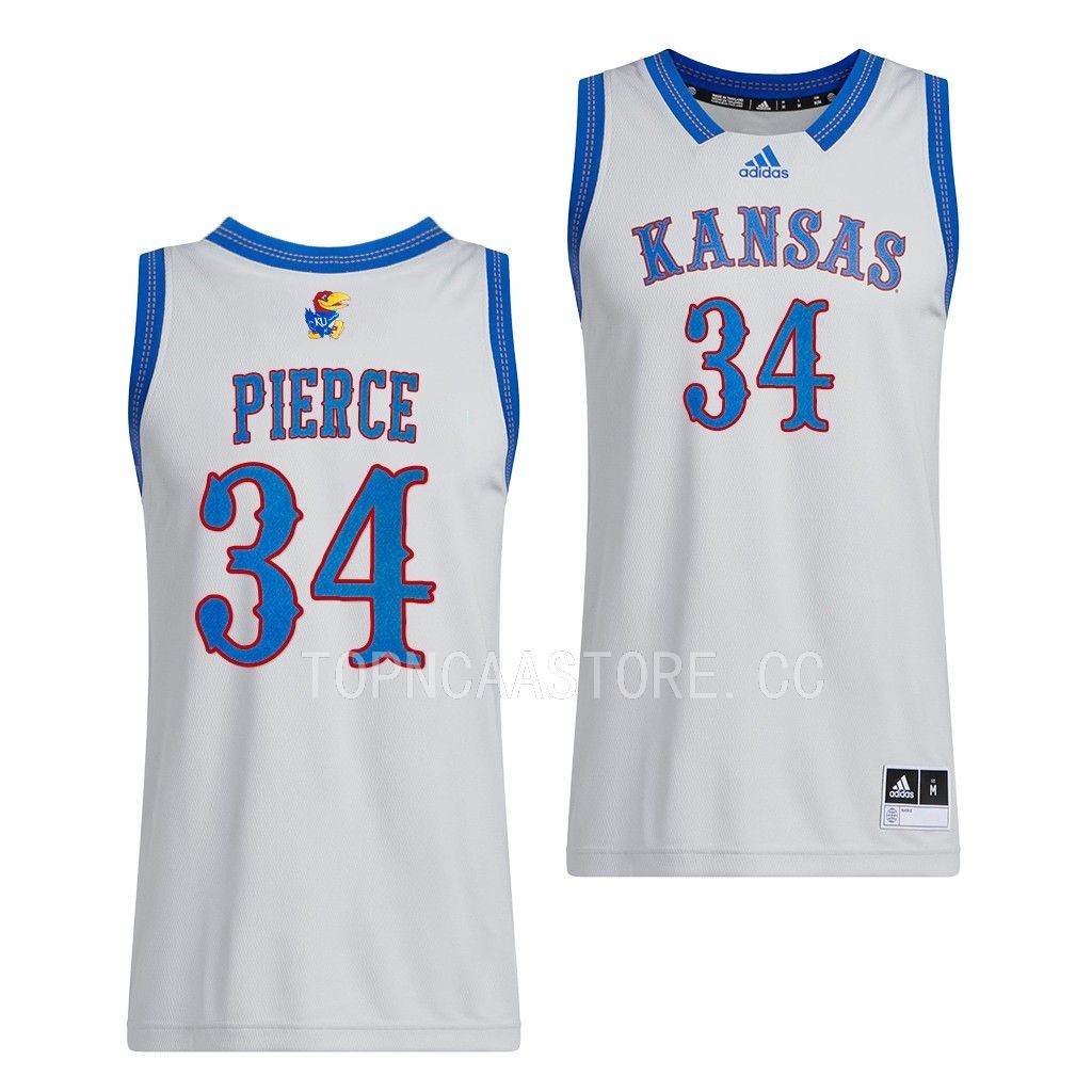 Kansas Jayhawks Paul Pierce Swingman Alumni uniform Grey #34 Jersey