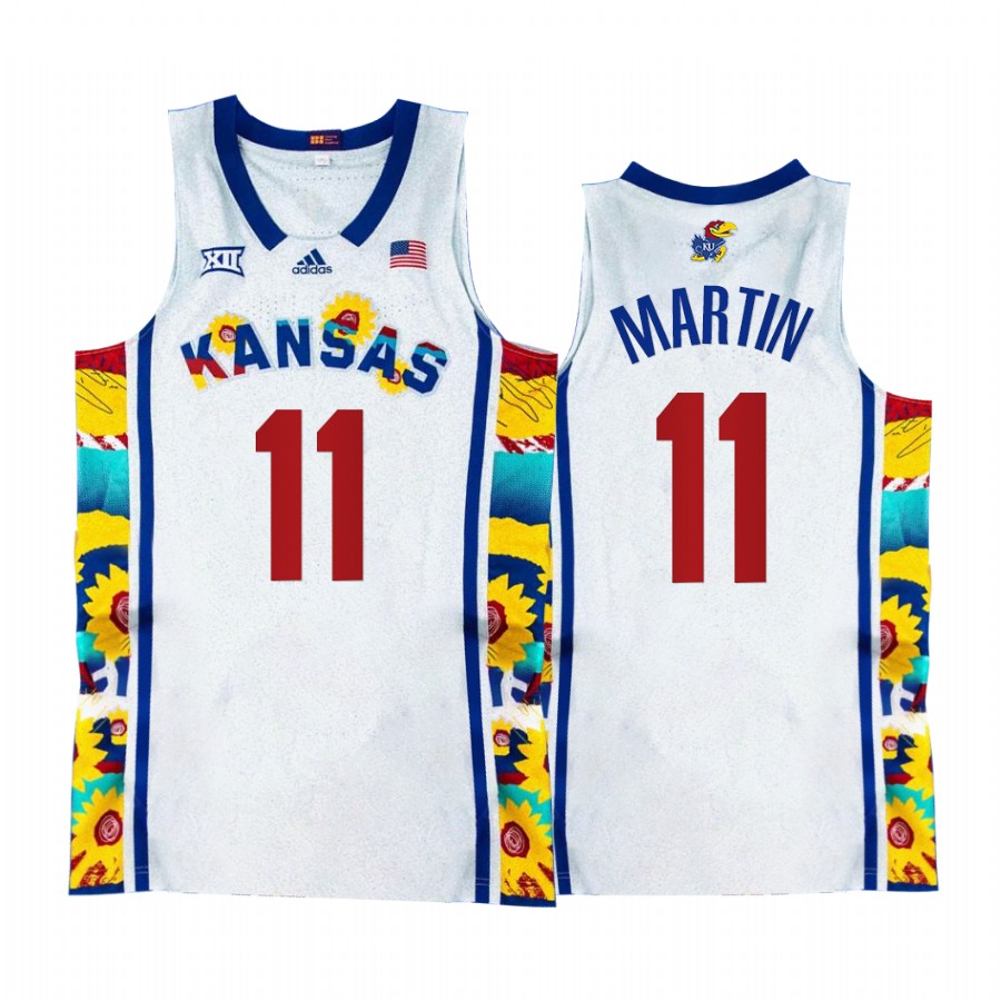 Kansas Jayhawks Remy Martin Jersey 2022 Sunflower Showdown White Uniform