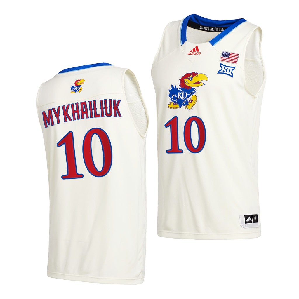 Kansas Jayhawks Sviatoslav Mykhailiuk Cream College Jersey