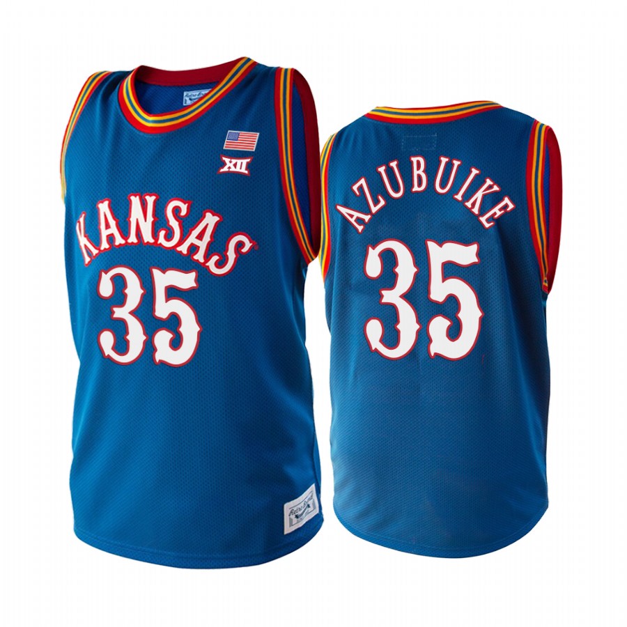 Kansas Jayhawks Udoka Azubuike Royal College Jersey NCAA