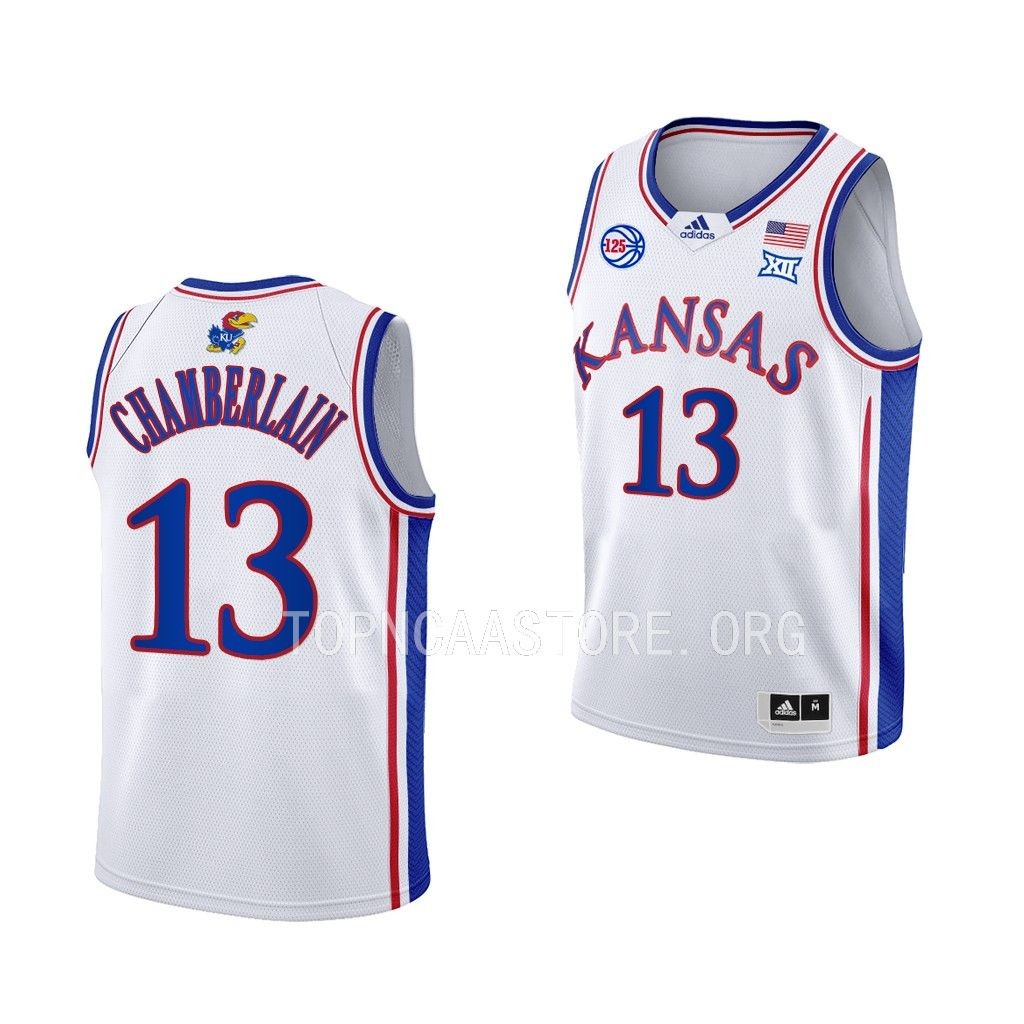 Kansas Jayhawks Wilt Chamberlain College Jersey Youth White